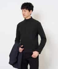 KHKLA67039 a.v.v MEN(アー・ヴェ・ヴェ) カチオンストレッチモックネックスＴシャツ〈ON/OFF SERIES〉 ブラック