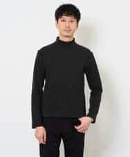 KHKLA67039 a.v.v MEN(アー・ヴェ・ヴェ) カチオンストレッチモックネックスＴシャツ〈ON/OFF SERIES〉 ブラック