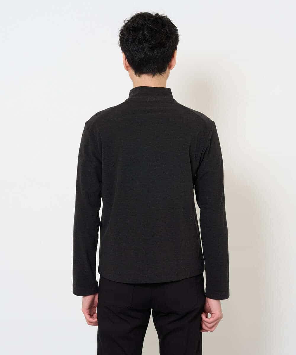 KHKLA67039 a.v.v MEN(アー・ヴェ・ヴェ) カチオンストレッチモックネックスＴシャツ〈ON/OFF SERIES〉 ブラック