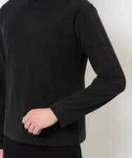 KHKLA67039 a.v.v MEN(アー・ヴェ・ヴェ) カチオンストレッチモックネックスＴシャツ〈ON/OFF SERIES〉 ブラック