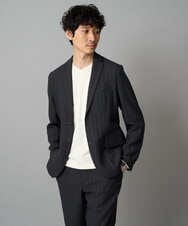 KHKLA77044 a.v.v MEN(アー・ヴェ・ヴェ) 【イージーケア/洗濯機で洗える】アゼダブルフェイスVネックＴシャツ　通勤/ビジネス/ジャケット〈ON/OFF SERIES〉 ブラック