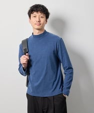 KHKLD67039 a.v.v MEN(アー・ヴェ・ヴェ) 【スマート/イージーケア/洗濯機で洗える】カチオンストレッチモックネックスマートＴシャツ ブラック