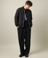 KHKLV30054 a.v.v MEN(アー・ヴェ・ヴェ) 【HIDEYUKI SUTO×a.v.vコラボ】フォトプリントワイドシルエットスウェット ブラック