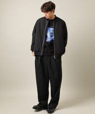 KHKLV30054 a.v.v MEN(アー・ヴェ・ヴェ) 【HIDEYUKI SUTO×a.v.vコラボ】フォトプリントワイドシルエットスウェット ブラック