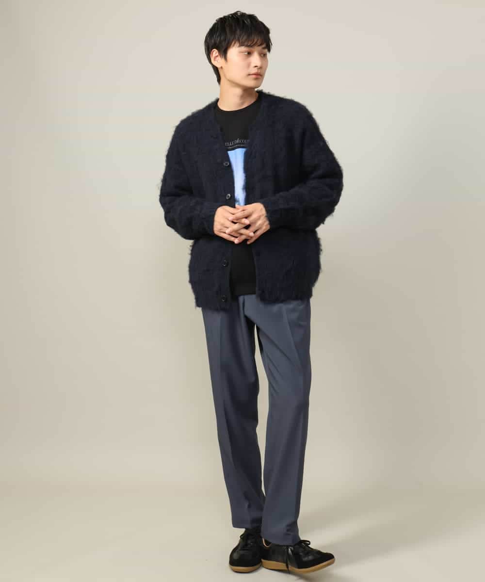 KHKLV30054 a.v.v MEN(アー・ヴェ・ヴェ) 【HIDEYUKI SUTO×a.v.vコラボ】フォトプリントワイドシルエットスウェット ブラック