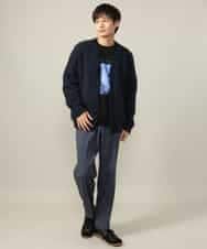 KHKLV30054 a.v.v MEN(アー・ヴェ・ヴェ) 【HIDEYUKI SUTO×a.v.vコラボ】フォトプリントワイドシルエットスウェット ブラック