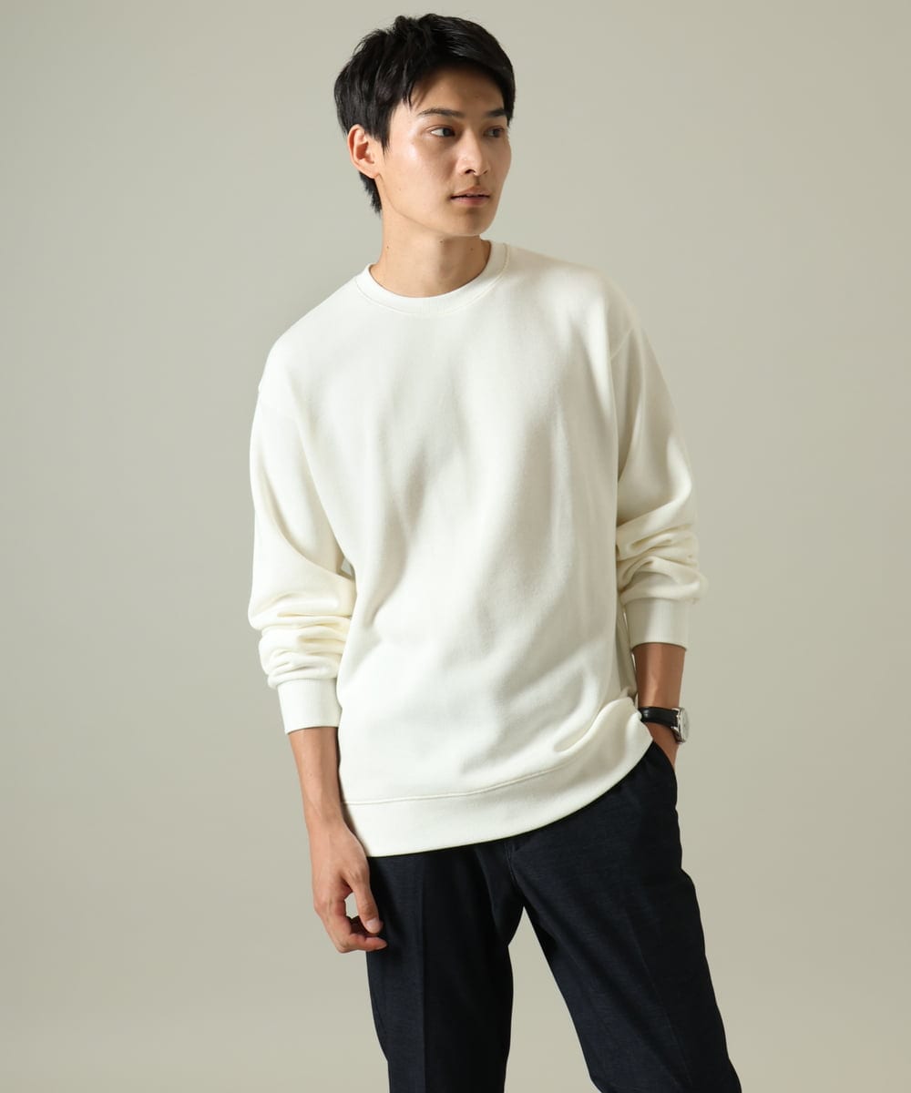 KHKLV44034 a.v.v MEN(アー・ヴェ・ヴェ) 【ジャケイン可】新感覚大人スウェット(グッドスウェットシリーズ) レッド