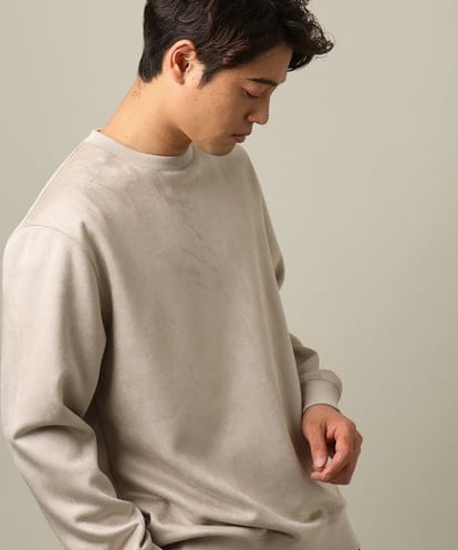KHKLV46044 a.v.v MEN 【春まで使える】フェイクスエードセミワイドシルエットプルオーバー(無地）