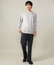 KHKLV46044 a.v.v MEN(アー・ヴェ・ヴェ) 【春まで使える】フェイクスエードセミワイドシルエットプルオーバー(無地） ライトグレー