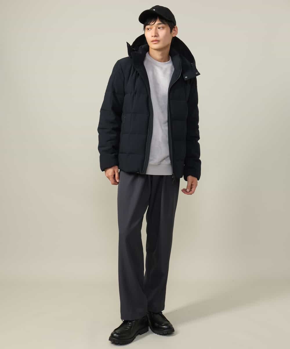 KHKLV46044 a.v.v MEN(アー・ヴェ・ヴェ) 【春まで使える】フェイクスエードセミワイドシルエットプルオーバー(無地） ライトグレー