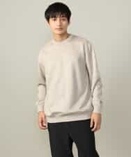 KHKLV46044 a.v.v MEN(アー・ヴェ・ヴェ) 【春まで使える】フェイクスエードセミワイドシルエットプルオーバー(無地） ライトグレー
