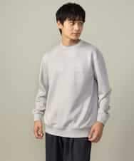 KHKLV46044 a.v.v MEN(アー・ヴェ・ヴェ) 【春まで使える】フェイクスエードセミワイドシルエットプルオーバー(無地） ライトグレー