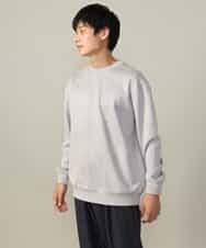 KHKLV46044 a.v.v MEN(アー・ヴェ・ヴェ) 【春まで使える】フェイクスエードセミワイドシルエットプルオーバー(無地） ライトグレー