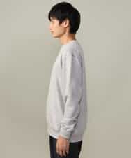 KHKLV46044 a.v.v MEN(アー・ヴェ・ヴェ) 【春まで使える】フェイクスエードセミワイドシルエットプルオーバー(無地） ライトグレー