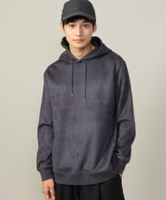 KHKLV47054 a.v.v MEN(アー・ヴェ・ヴェ) 【春まで使える】フェイクスエードパーカー(無地） ダークグレー