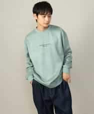 KHKLV49059 a.v.v MEN(アー・ヴェ・ヴェ) 【春まで使える】フェイクスエードミニロゴプルオーバー ライトグリーン
