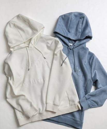 KHKLV50059 a.v.v MEN 【春まで使える】フェイクスエードエンボスロゴパーカー