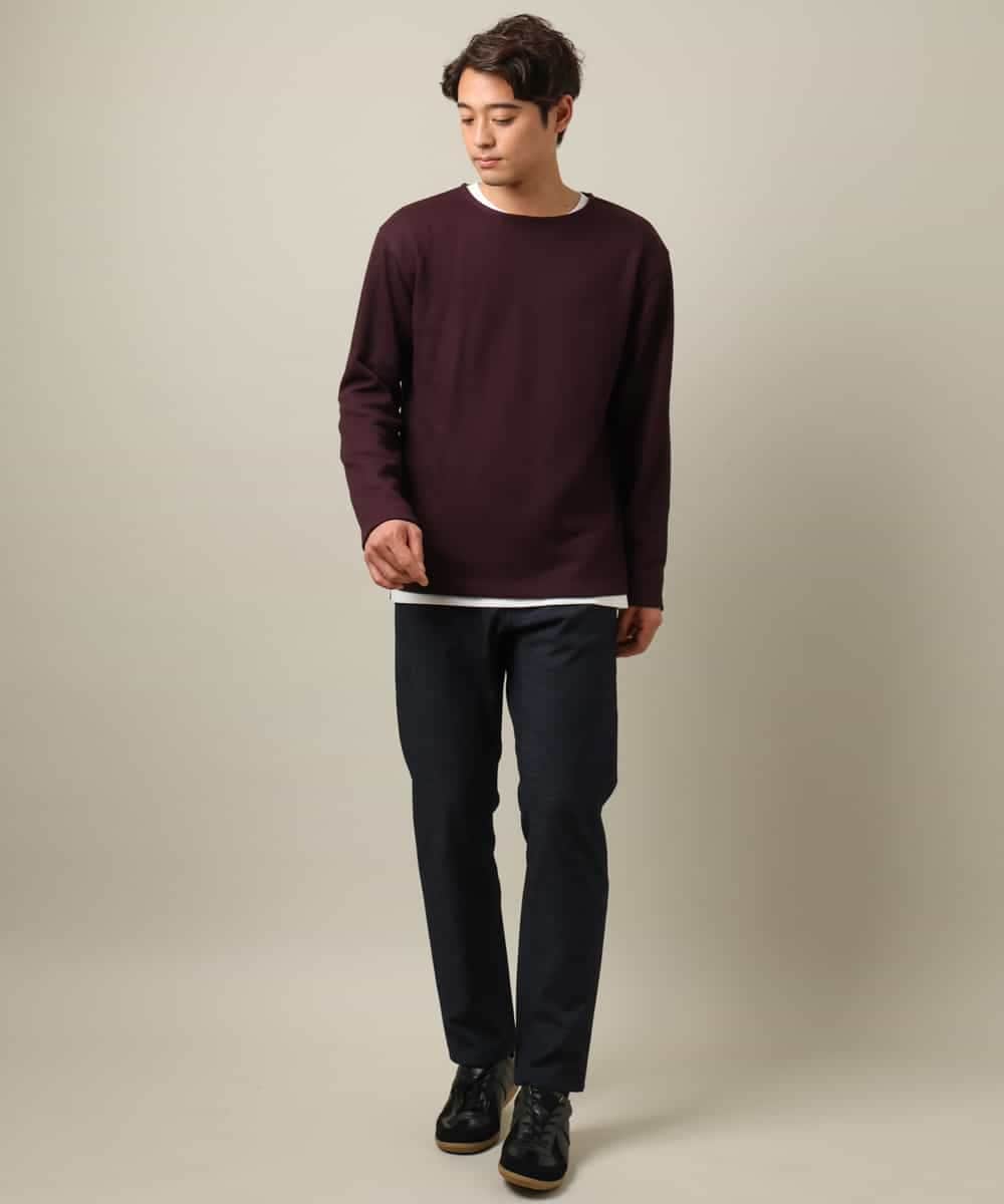 KHKLV51054 a.v.v MEN(アー・ヴェ・ヴェ) 【ロンT付き】新感覚大人スウェットアンサンブル(グッドスウェットシリーズ） スモーキーピンク