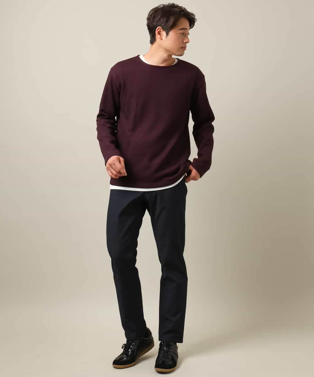 KHKLV51054 a.v.v MEN(アー・ヴェ・ヴェ) 【ロンT付き】新感覚大人スウェットアンサンブル(グッドスウェットシリーズ） スモーキーピンク