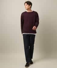 KHKLV51054 a.v.v MEN(アー・ヴェ・ヴェ) 【ロンT付き】新感覚大人スウェットアンサンブル(グッドスウェットシリーズ） スモーキーピンク
