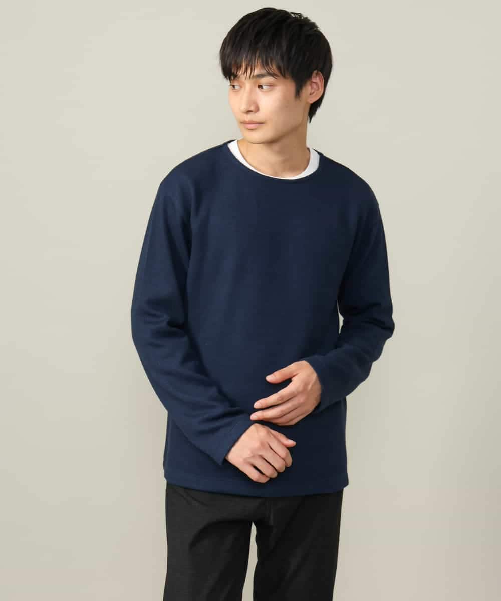 KHKLV51054 a.v.v MEN(アー・ヴェ・ヴェ) 【ロンT付き】新感覚大人スウェットアンサンブル(グッドスウェットシリーズ） スモーキーピンク