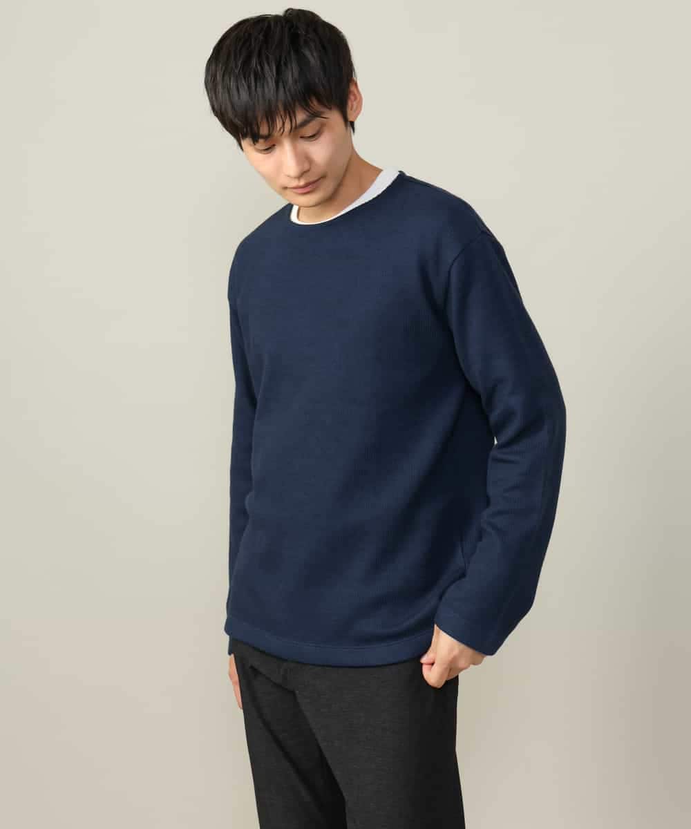 KHKLV51054 a.v.v MEN(アー・ヴェ・ヴェ) 【ロンT付き】新感覚大人スウェットアンサンブル(グッドスウェットシリーズ） スモーキーピンク