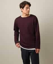 KHKLV51054 a.v.v MEN(アー・ヴェ・ヴェ) 【ロンT付き】新感覚大人スウェットアンサンブル(グッドスウェットシリーズ） スモーキーピンク