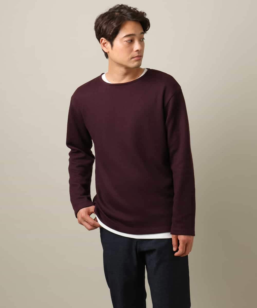 KHKLV51054 a.v.v MEN(アー・ヴェ・ヴェ) 【ロンT付き】新感覚大人スウェットアンサンブル(グッドスウェットシリーズ） スモーキーピンク