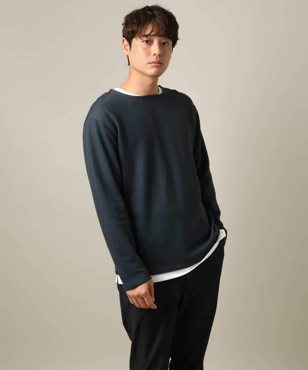 KHKLV51054 a.v.v MEN(アー・ヴェ・ヴェ) 【ロンT付き】新感覚大人スウェットアンサンブル(グッドスウェットシリーズ） スモーキーピンク