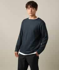 KHKLV51054 a.v.v MEN(アー・ヴェ・ヴェ) 【ロンT付き】新感覚大人スウェットアンサンブル(グッドスウェットシリーズ） スモーキーピンク
