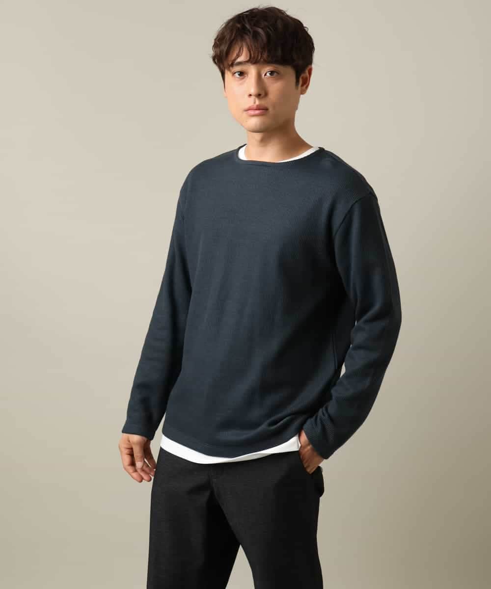 KHKLV51054 a.v.v MEN(アー・ヴェ・ヴェ) 【ロンT付き】新感覚大人スウェットアンサンブル(グッドスウェットシリーズ） スモーキーピンク