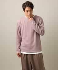 KHKLV51054 a.v.v MEN(アー・ヴェ・ヴェ) 【ロンT付き】新感覚大人スウェットアンサンブル(グッドスウェットシリーズ） スモーキーピンク