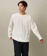 KHKLV52044 a.v.v MEN(アー・ヴェ・ヴェ) 【楽してサマ見え】ケーブル柄フェイクレイヤードカットソー グレー