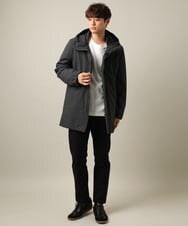 KHLAA41059 a.v.v MEN(アー・ヴェ・ヴェ) 【定番パンツ】スマートシャンブレー裏起毛5ポケットパンツ(セットアップ可） ネイビー