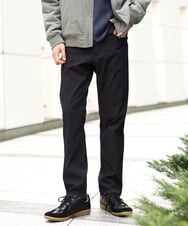 KHLAA41059 a.v.v MEN(アー・ヴェ・ヴェ) 【定番パンツ】スマートシャンブレー裏起毛5ポケットパンツ(セットアップ可） ネイビー
