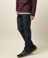KHLAA41059 a.v.v MEN(アー・ヴェ・ヴェ) 【定番パンツ】スマートシャンブレー裏起毛5ポケットパンツ(セットアップ可） ネイビー