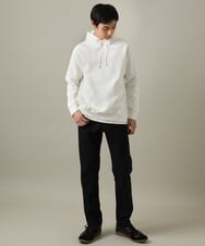 KHLAA41059 a.v.v MEN(アー・ヴェ・ヴェ) 【定番パンツ】スマートシャンブレー裏起毛5ポケットパンツ(セットアップ可） ネイビー