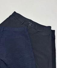 KHLAA41059 a.v.v MEN(アー・ヴェ・ヴェ) 【定番パンツ】スマートシャンブレー裏起毛5ポケットパンツ(セットアップ可） ネイビー