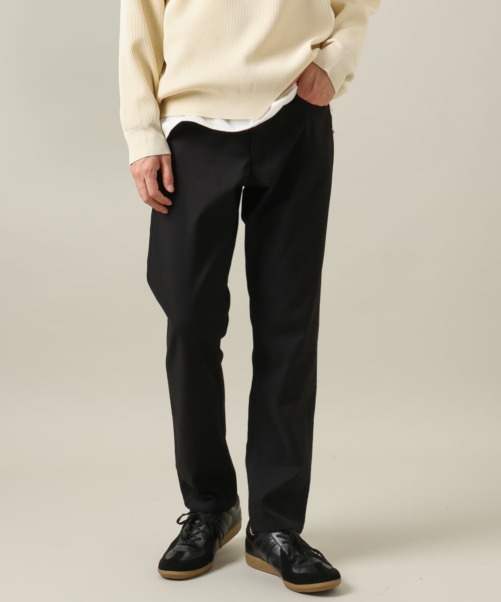 KHLAA41059 a.v.v MEN(アー・ヴェ・ヴェ) 【定番パンツ】スマートシャンブレー裏起毛5ポケットパンツ(セットアップ可） ネイビー