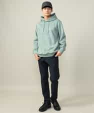 KHLAA41059 a.v.v MEN(アー・ヴェ・ヴェ) 【定番パンツ】スマートシャンブレー裏起毛5ポケットパンツ(セットアップ可） ネイビー