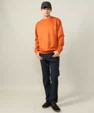 KHLAA41059 a.v.v MEN(アー・ヴェ・ヴェ) 【定番パンツ】スマートシャンブレー裏起毛5ポケットパンツ(セットアップ可） ネイビー