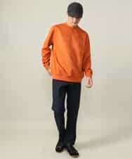 KHLAA41059 a.v.v MEN(アー・ヴェ・ヴェ) 【定番パンツ】スマートシャンブレー裏起毛5ポケットパンツ(セットアップ可） ネイビー