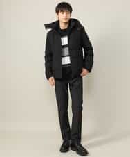 KHLAA41059 a.v.v MEN(アー・ヴェ・ヴェ) 【定番パンツ】スマートシャンブレー裏起毛5ポケットパンツ(セットアップ可） ネイビー
