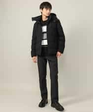 KHLAA41059 a.v.v MEN(アー・ヴェ・ヴェ) 【定番パンツ】スマートシャンブレー裏起毛5ポケットパンツ(セットアップ可） ネイビー