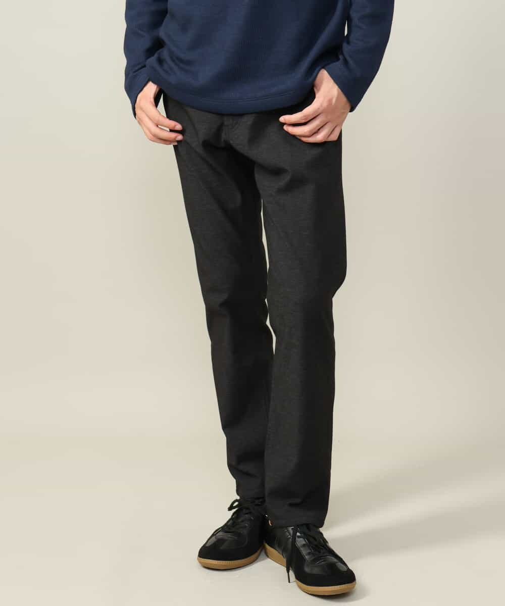 KHLAA41059 a.v.v MEN(アー・ヴェ・ヴェ) 【定番パンツ】スマートシャンブレー裏起毛5ポケットパンツ(セットアップ可） ネイビー