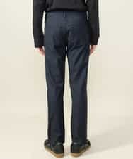 KHLAA41059 a.v.v MEN(アー・ヴェ・ヴェ) 【定番パンツ】スマートシャンブレー裏起毛5ポケットパンツ(セットアップ可） ネイビー