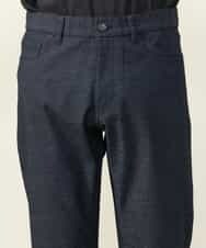 KHLAA41059 a.v.v MEN(アー・ヴェ・ヴェ) 【定番パンツ】スマートシャンブレー裏起毛5ポケットパンツ(セットアップ可） ネイビー