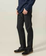 KHLAA41059 a.v.v MEN(アー・ヴェ・ヴェ) 【定番パンツ】スマートシャンブレー裏起毛5ポケットパンツ(セットアップ可） ダークグレー