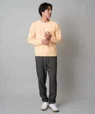 KHLAD32069 a.v.v MEN(アー・ヴェ・ヴェ) 【イージーケア/毛玉になりにくい】メランジツイルストレッチセミルーズパンツ【洗濯機で洗える/ストレッチ】 ライトグレー