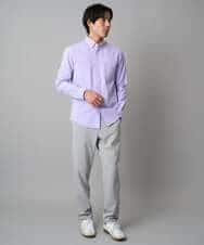 KHLAD32069 a.v.v MEN(アー・ヴェ・ヴェ) 【イージーケア/毛玉になりにくい】メランジツイルストレッチセミルーズパンツ【洗濯機で洗える/ストレッチ】 ライトグレー